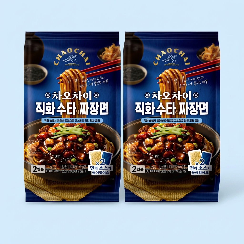 샘표 차오차이 직화 수타 짜장면, 720g, 2개