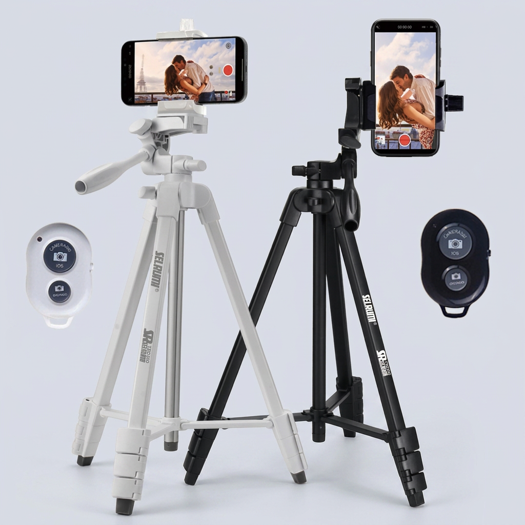 셀루미 카메라 스마트폰 삼각대, SEL-TRD150, 블랙, 1개