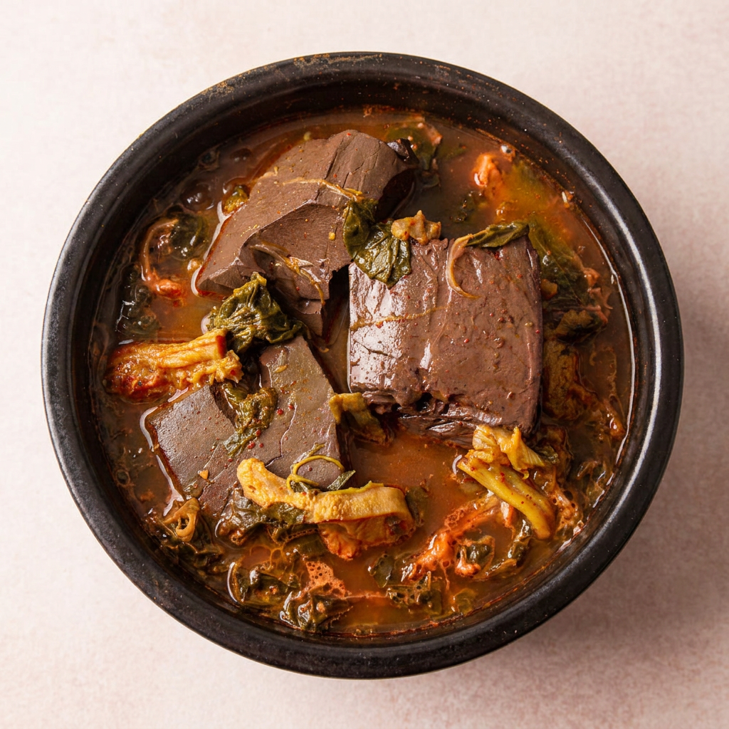 할머니국밥 양평해장국, 국내산 선지, 우거지, 600g, 3개