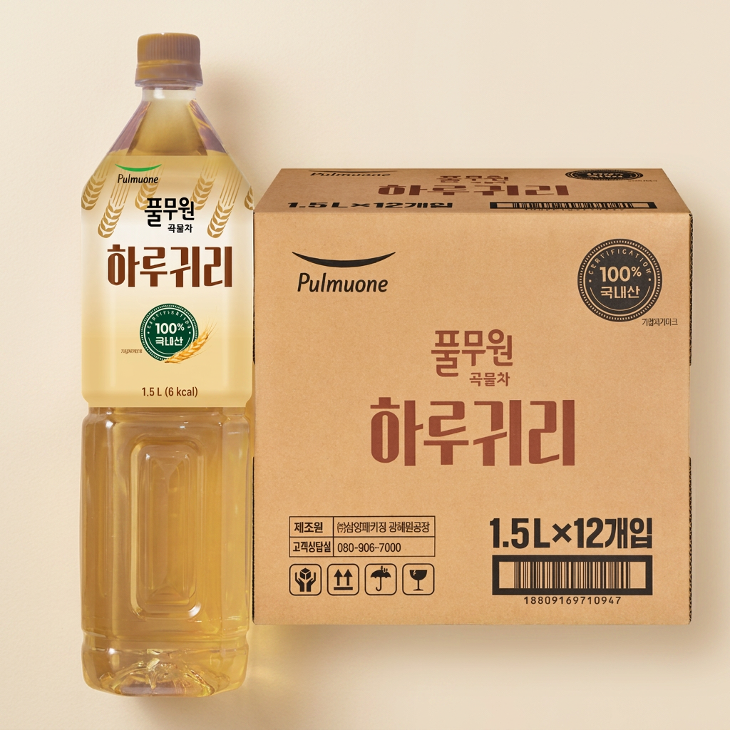 풀무원 하루귀리 곡물차, 1.5L, 24병