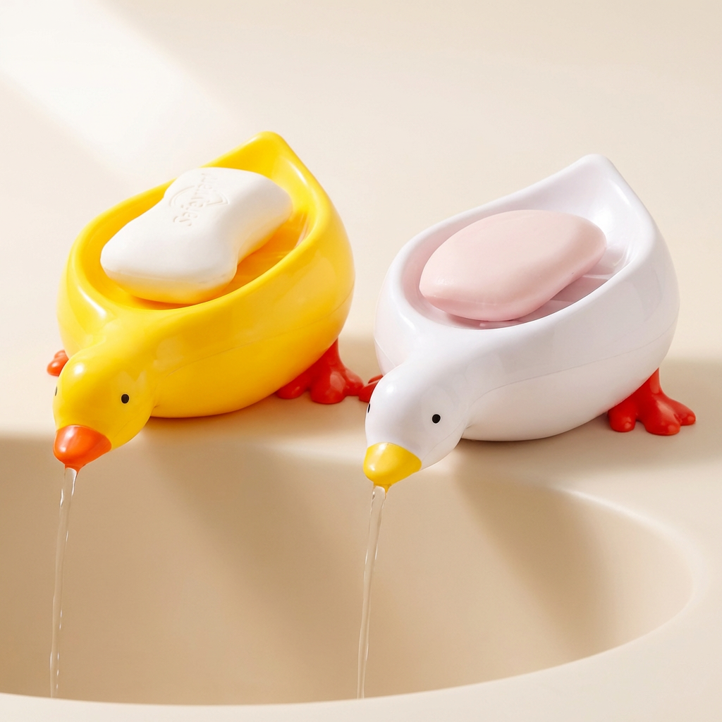 오리 비누 받침대, 옐로우, 3개