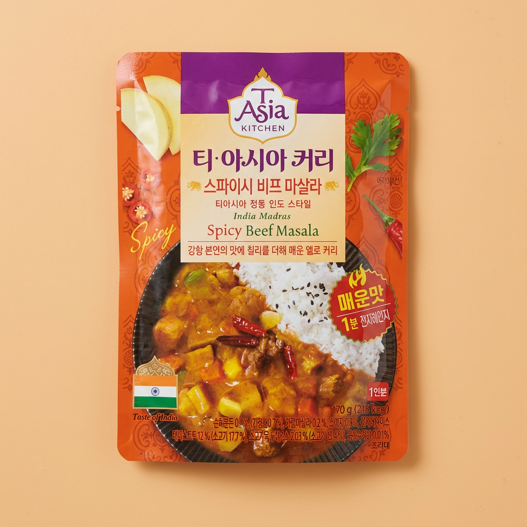 티아시아 커리, 스파이시 비프 마살라, 170g, 12개