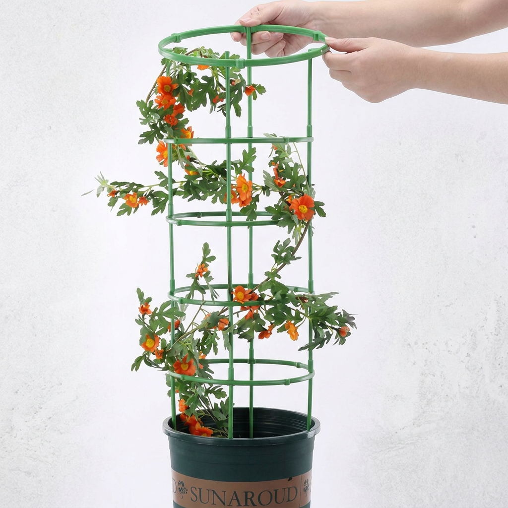 식물 지지대 조립식 화분 원예 지주대 소형 1층 세트, 17cm, 1개
