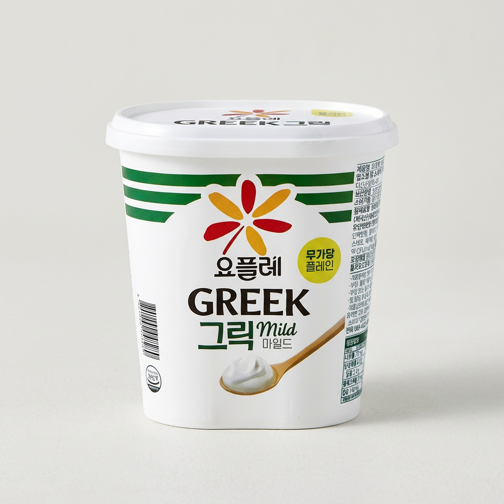 빙그레 요플레 그릭 플레인 무가당, 900g, 2개
