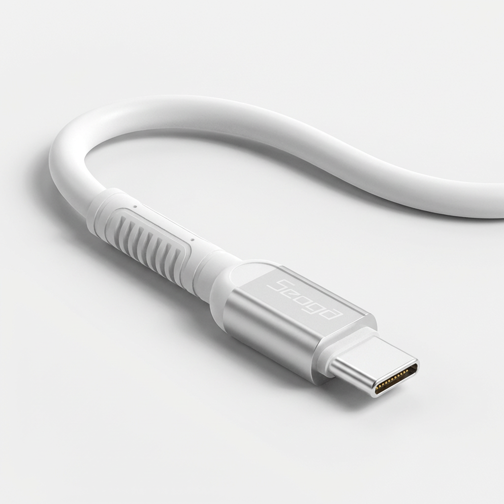 서가 메탈 고강도 60W PD CtoC타입 초고속 케이블, 화이트, 1.5m, 2개