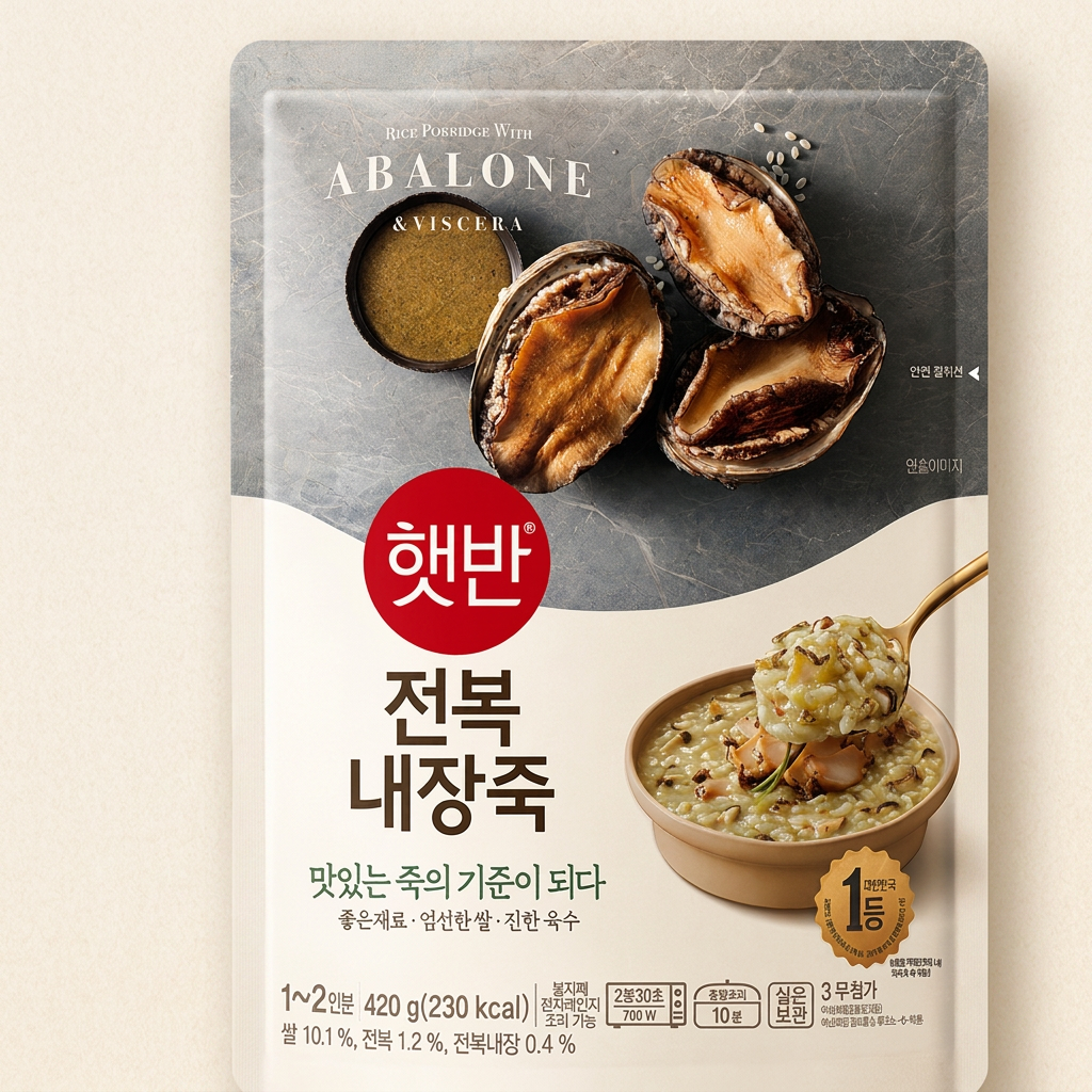 CJ제일제당 햇반죽 전복내장죽, 420g, 6개
