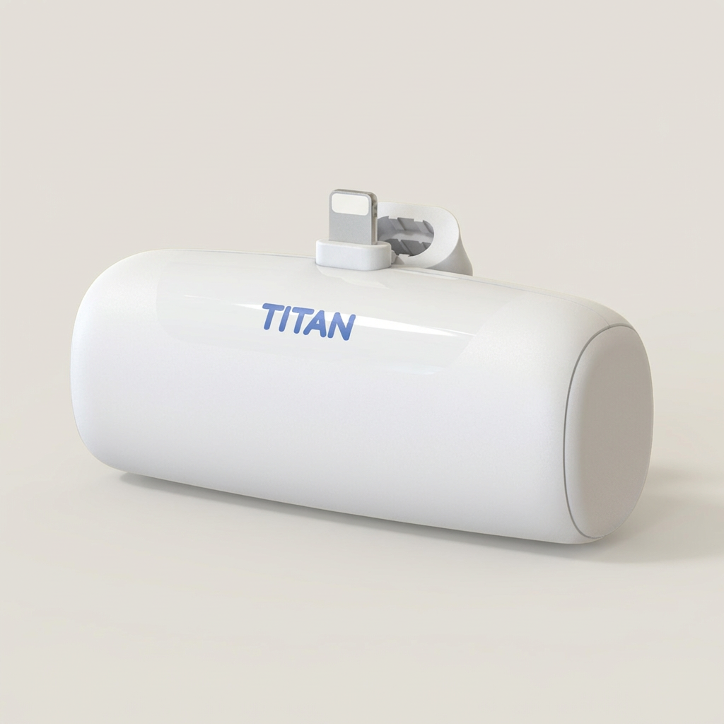 타이탄 미니 도킹형 보조배터리 5000mAh, 8핀, 밀크소다, SPE-PA5GPQ8P