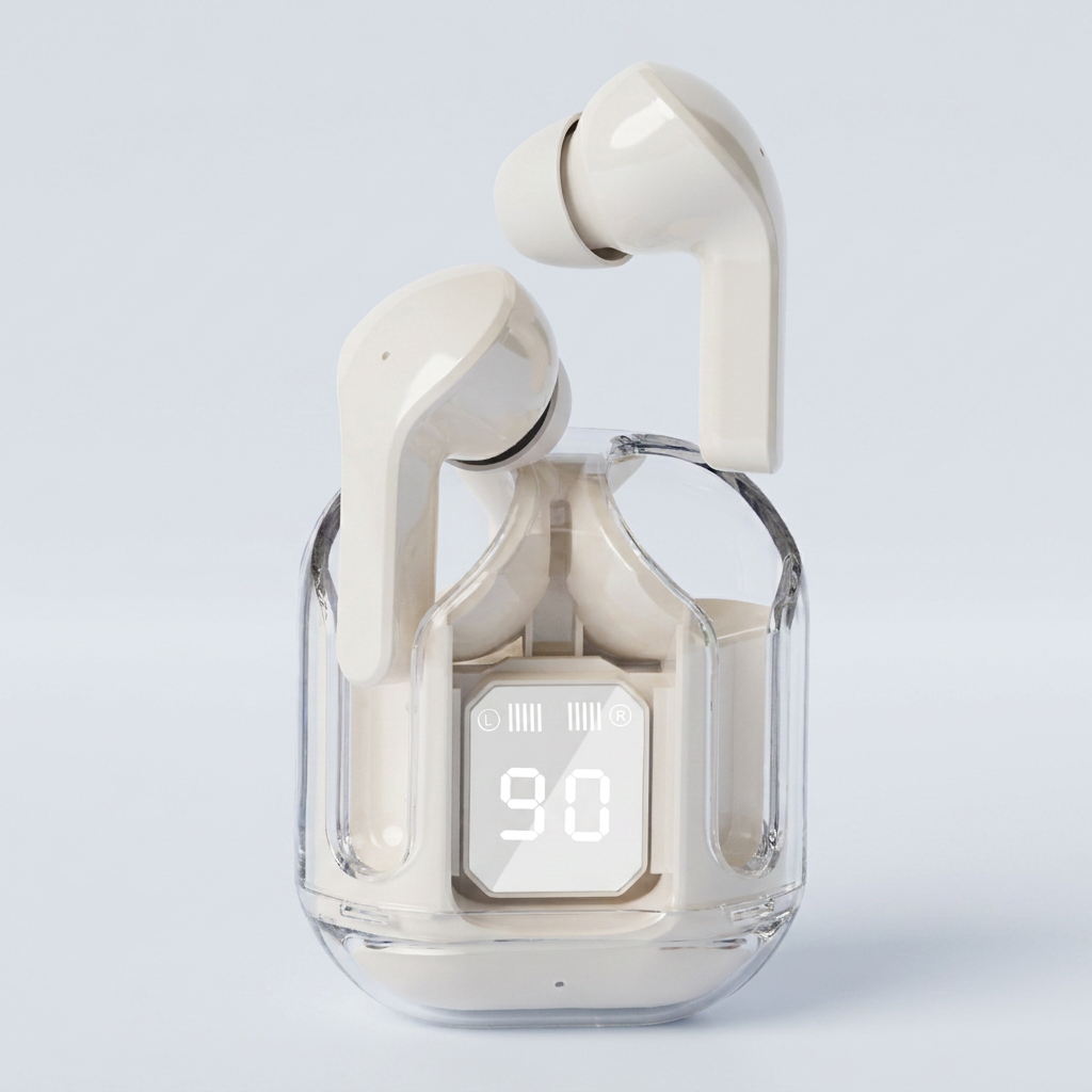 템플러 투명 무선 이어폰 BT-W500, 화이트, 1개