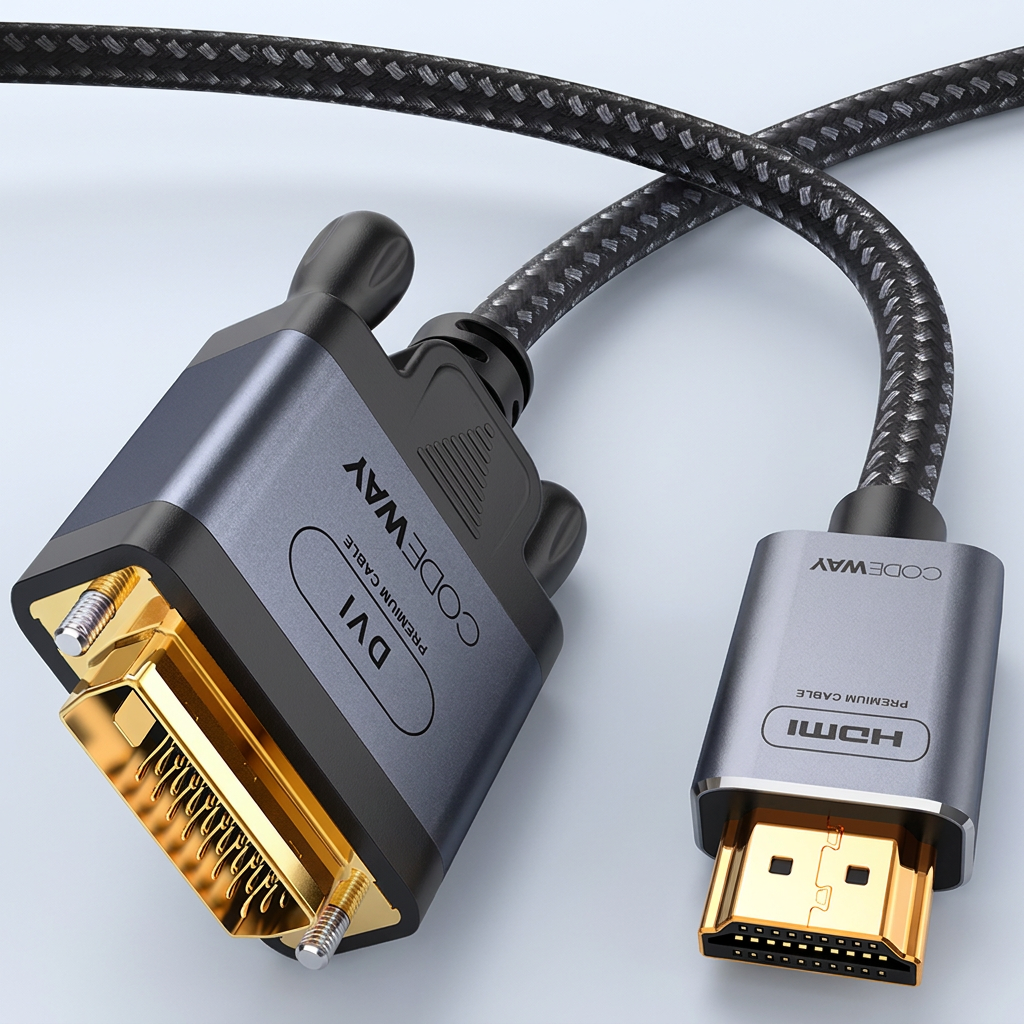 코드웨이 HDMI to DVI 케이블, 2m, 1개