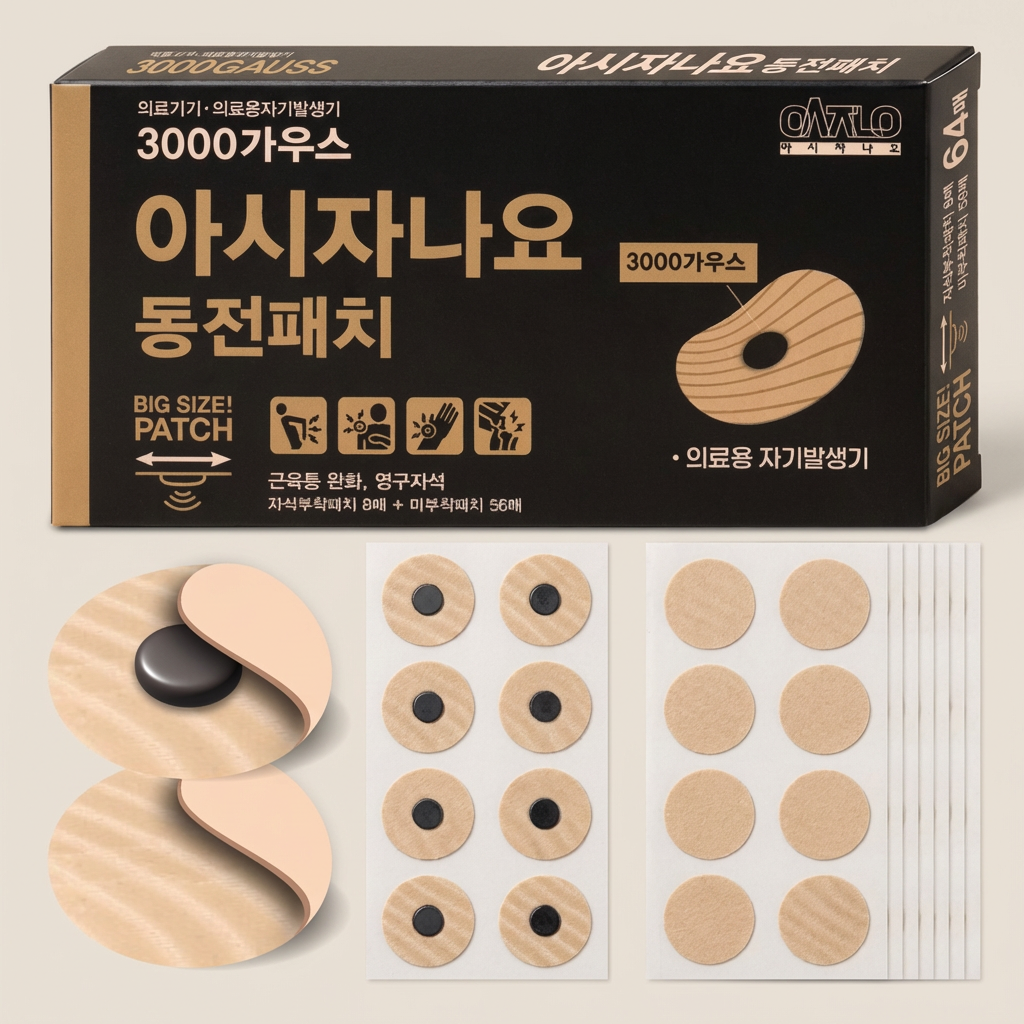 아시자나요 동전통증패치 3000, 64매, 1박스