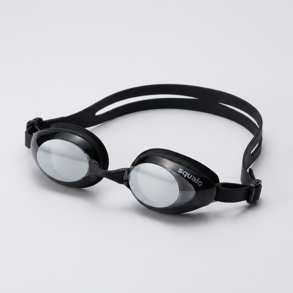 스쿠알로 미러 수경, SGL-7600M, 블랙, 1개