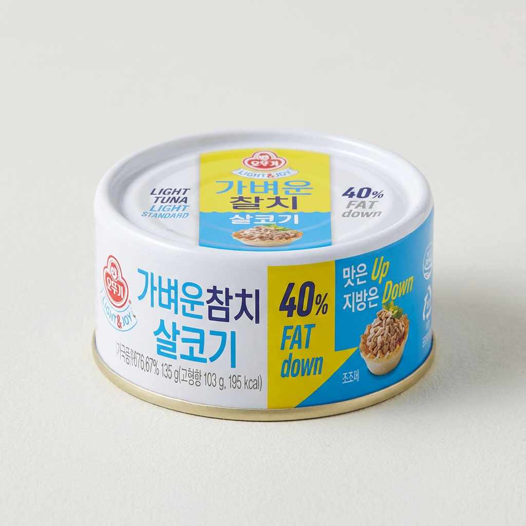 오뚜기 LIGHT&JOY 가벼운참치 살코기, 135g, 8캔