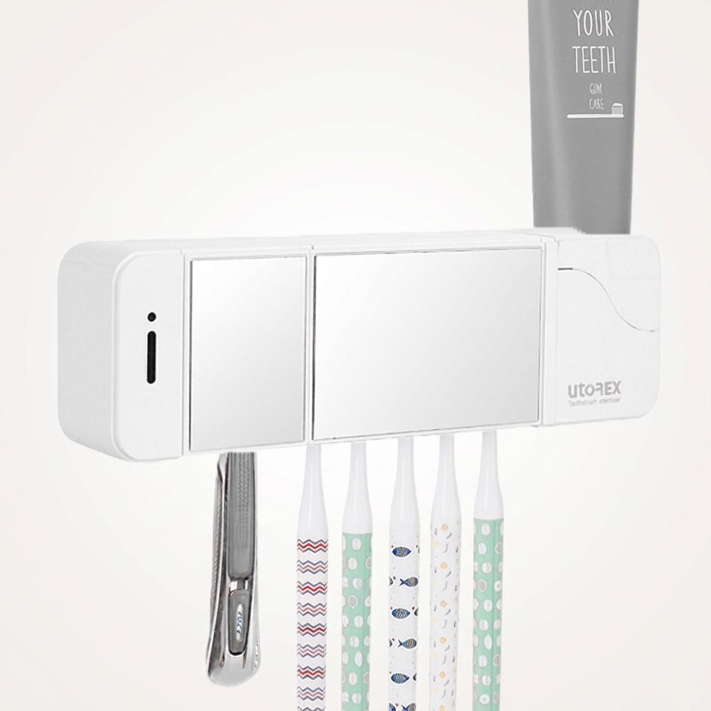 유토렉스 헤드형 칫솔건조살균기 UTC-5350W, 화이트, 1개