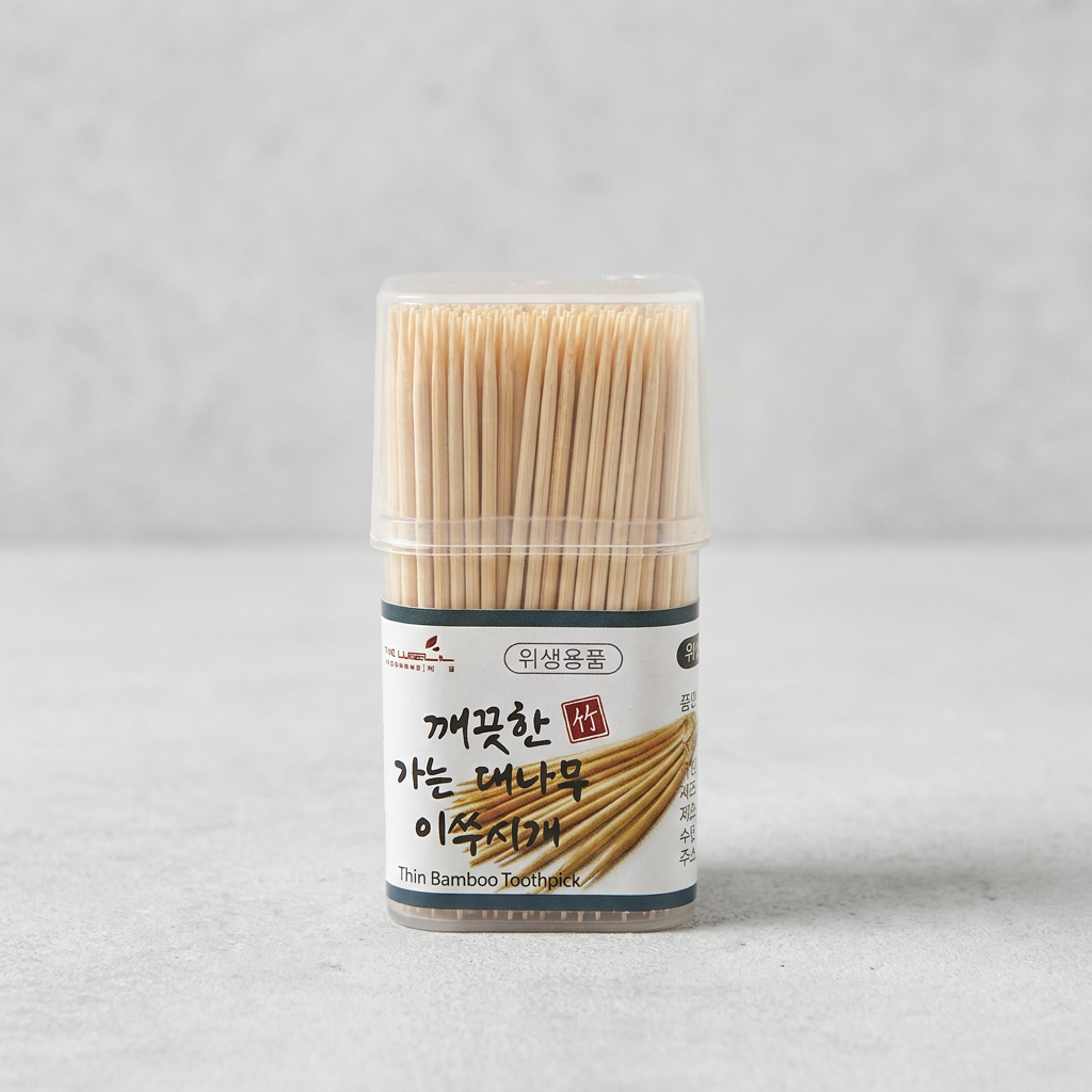 더웰 대나무 가는 이쑤시개, 3P세트, 1개