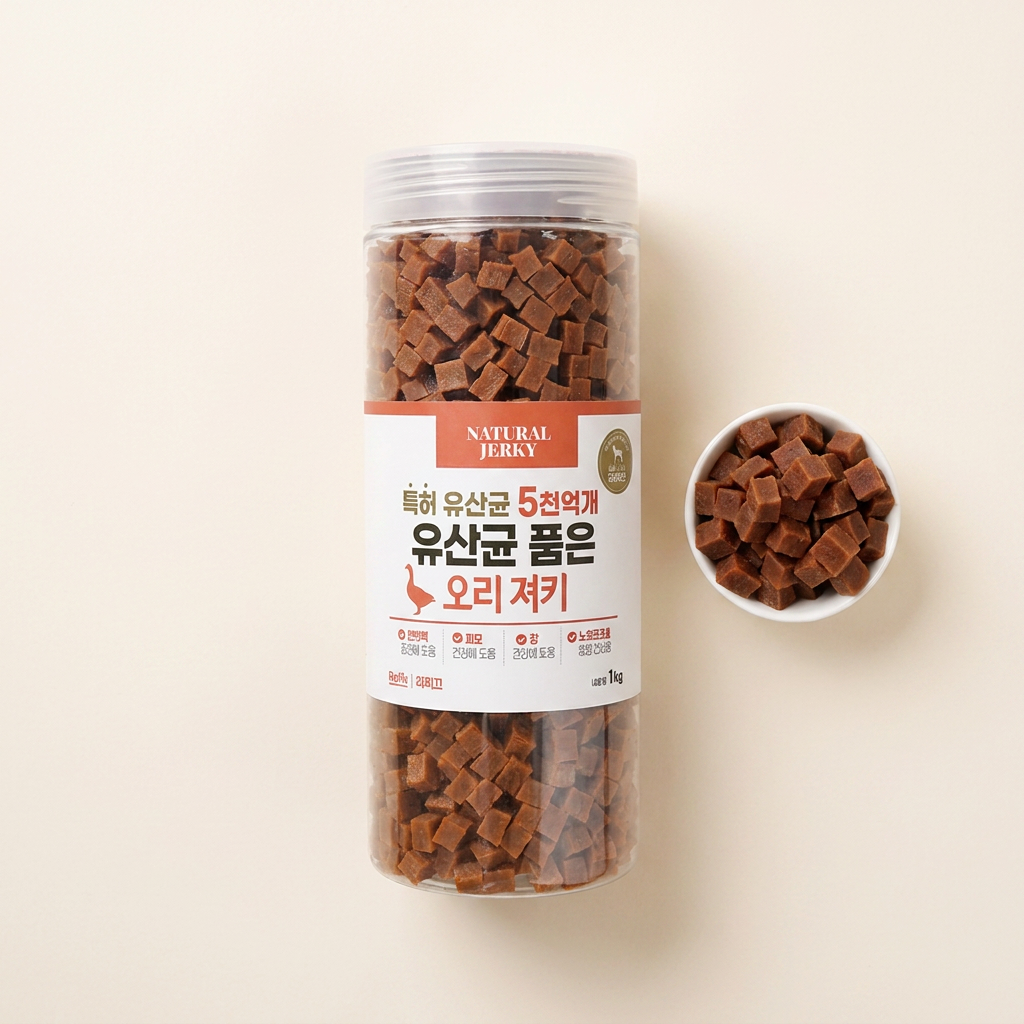 라피끄 강아지 유산균 품은 져키, 오리, 1kg, 1개