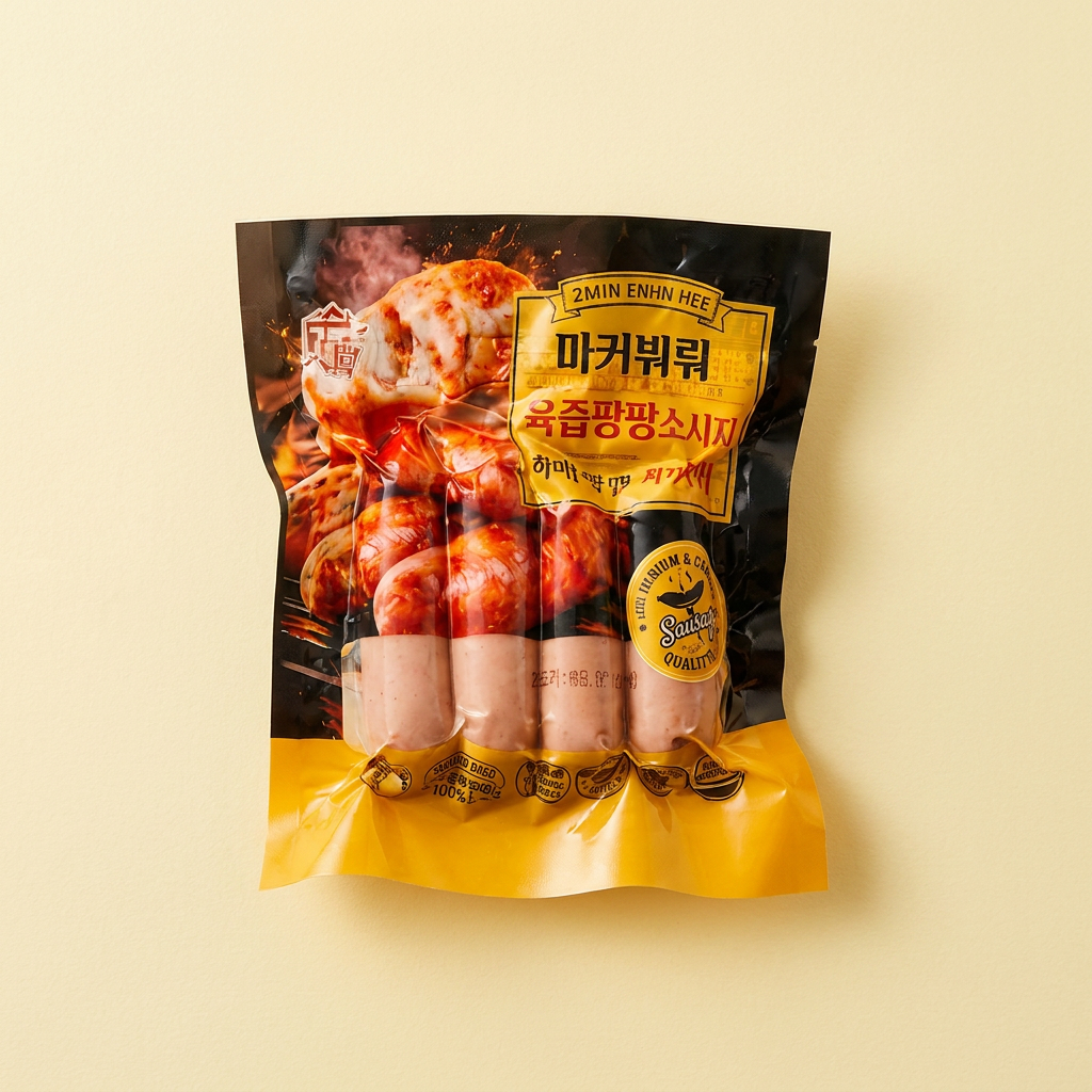 마켓워리 육즙팡팡 소세지, 오리지널+후추맛+옥수수맛, 600g, 1개