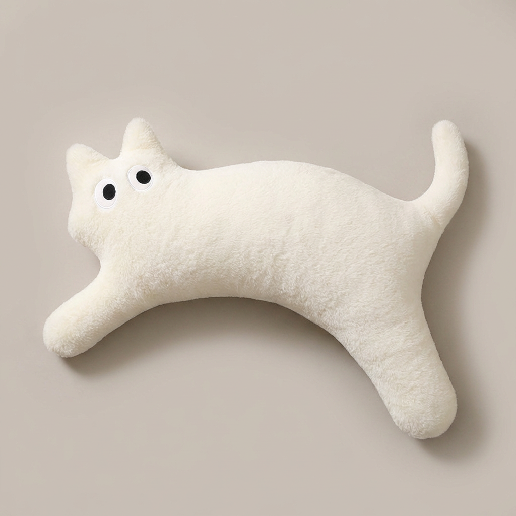 힐끔 고양이 바디 필로우, 블랙, 100cm, 1개