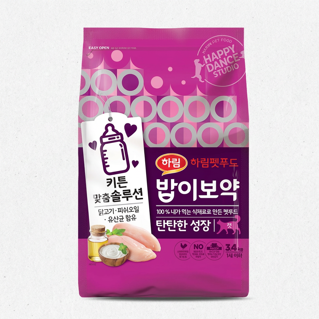 하림펫푸드 밥이보약 CAT 사료, 탄탄한 성장, 3.4kg, 1개