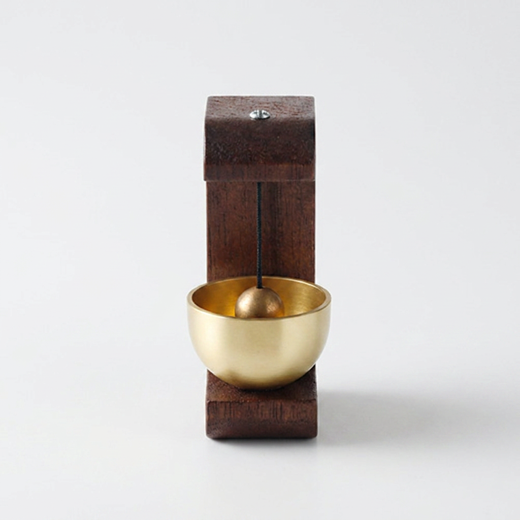 에코벨 인테리어 현관 문종 풍경 소리, 브라운, 4x2.5x7.5cm
