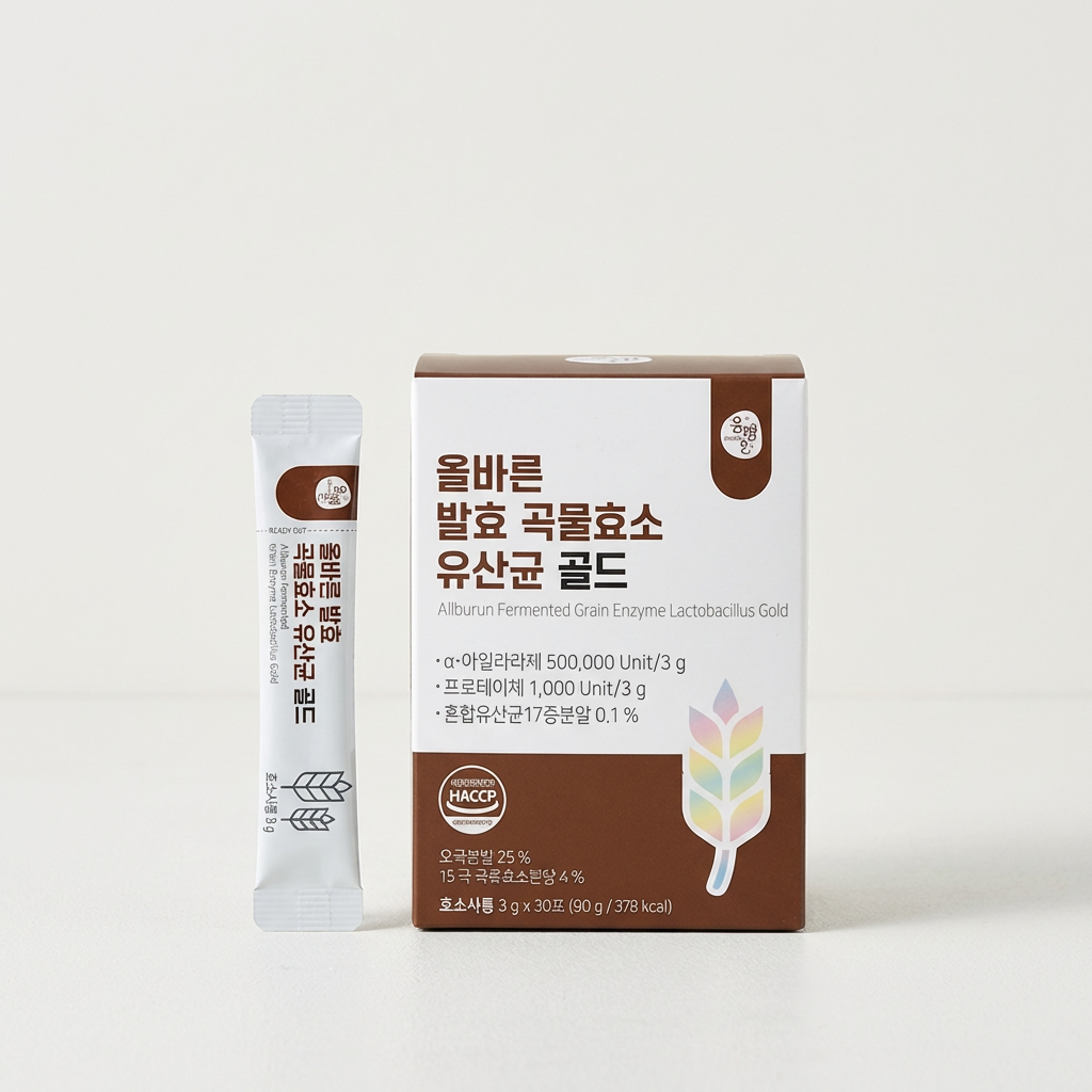올바른 발효 곡물효소 유산균 골드, 30포, 6박스