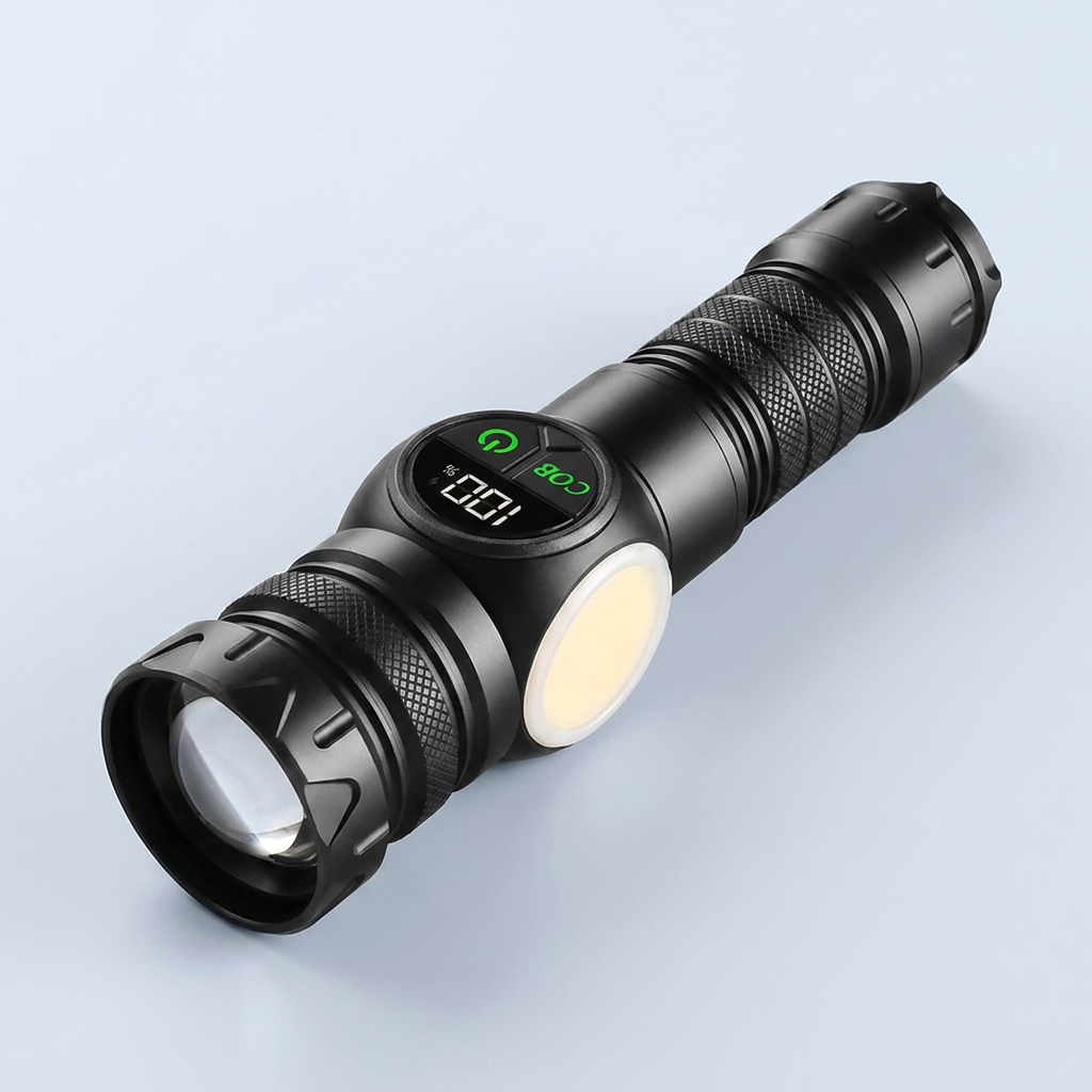 A30W C타입 LED 손전등, 1200배터리 세트, 1개