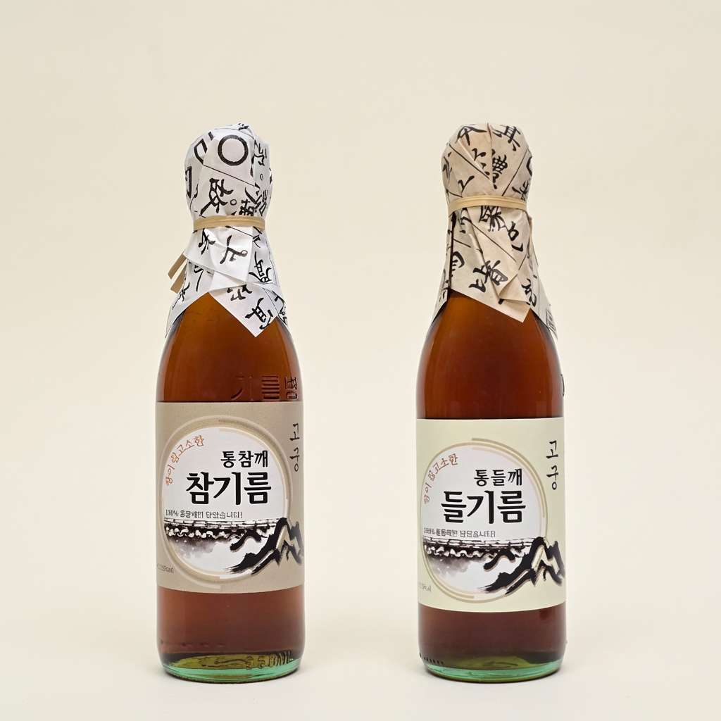 이장네 식품 고궁 참기름, 350ml, 1개 + 고궁 들기름, 350ml, 1개, 1세트