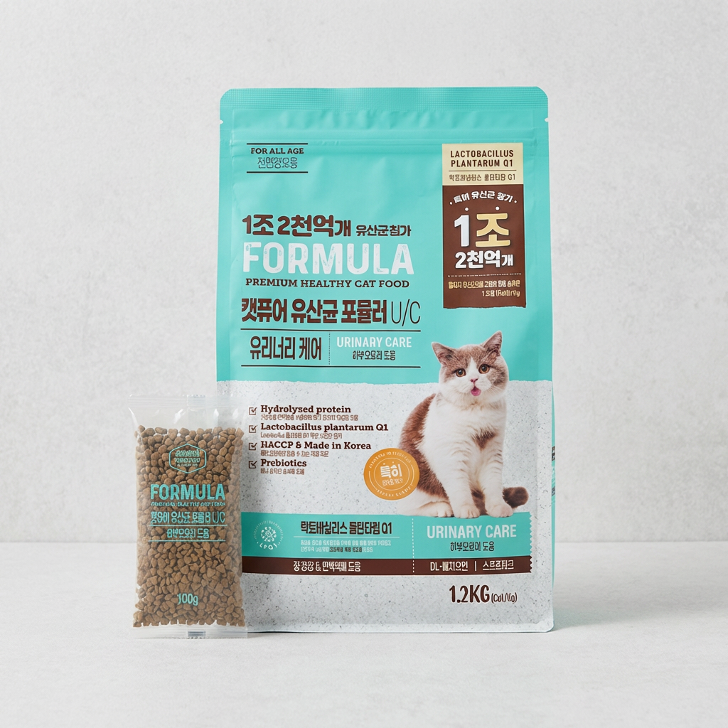캣퓨어 고양이 유산균 포뮬러, 유리너리 + 장건강, 1.2kg, 1개