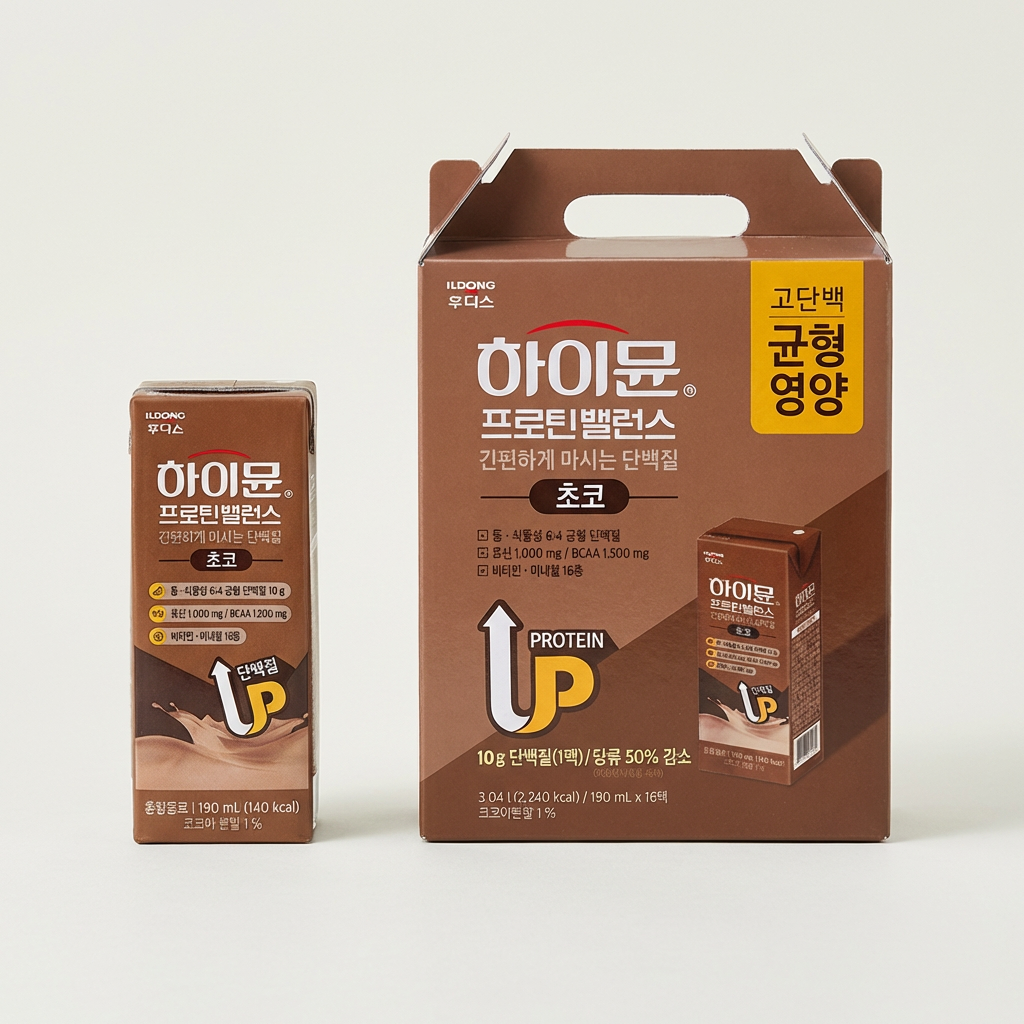 일동후디스 하이뮨 프로틴 밸런스 음료 초코맛, 190ml, 32개
