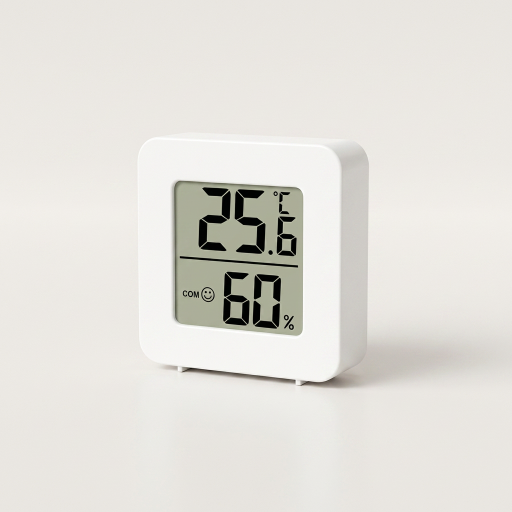 이모티콘 온습도계 DD-12980, 화이트, 1개