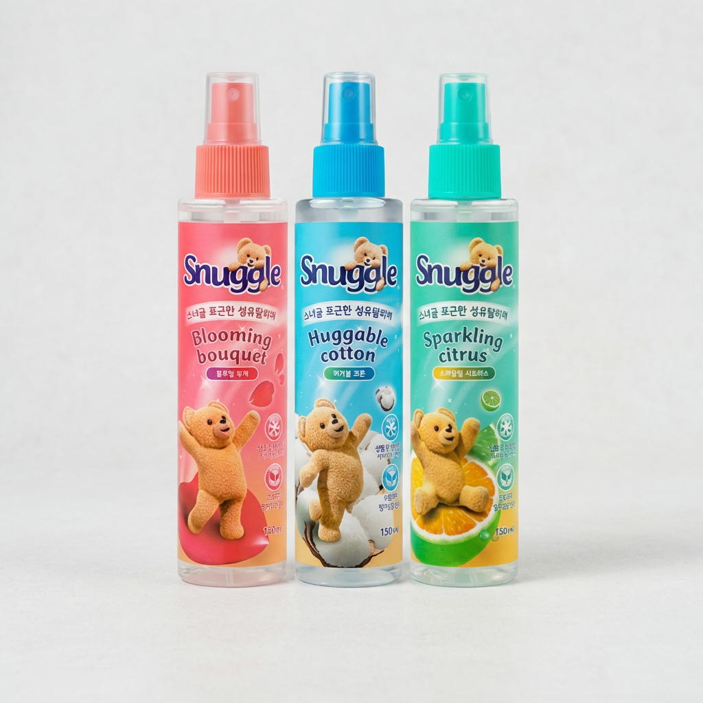 스너글 섬유탈취제, 허거블 코튼 150ml 1개 + 스파클링 시트러스 150ml 1개 + 블루밍 부케 150ml 1개, 1세트