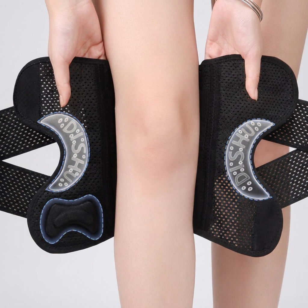 무릎보호대 헬스 등산 러닝 스쿼트 테이핑 아대, 블랙,XL, 1개