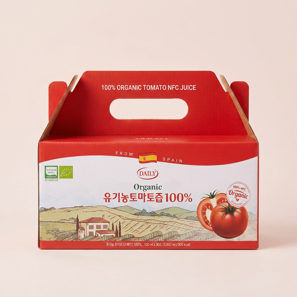 바이퀸 데일리 유기농 토마토즙, 100ml x 30포, 1박스