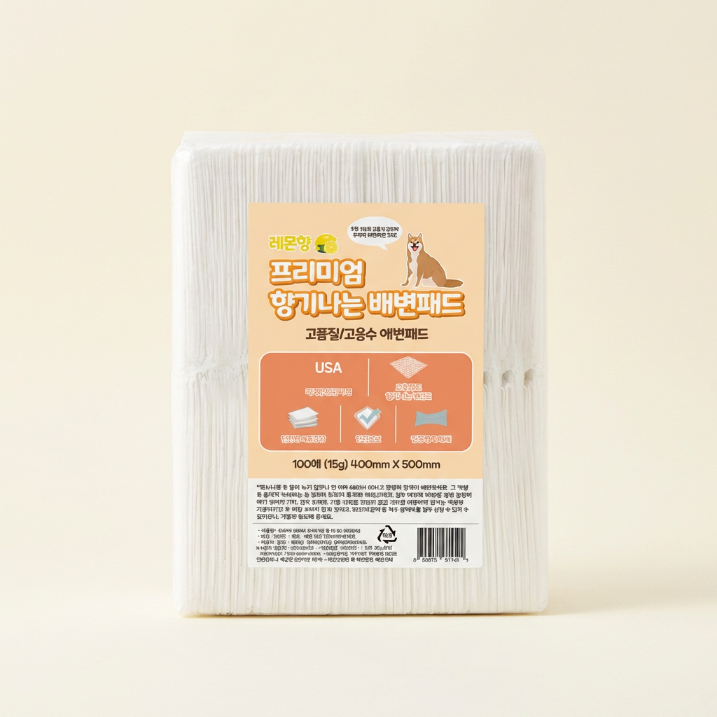 디럭스 배변패드 레몬향 프리미엄 향기나는 배변패드, 40x50cm, 100매 x 4팩, 400매