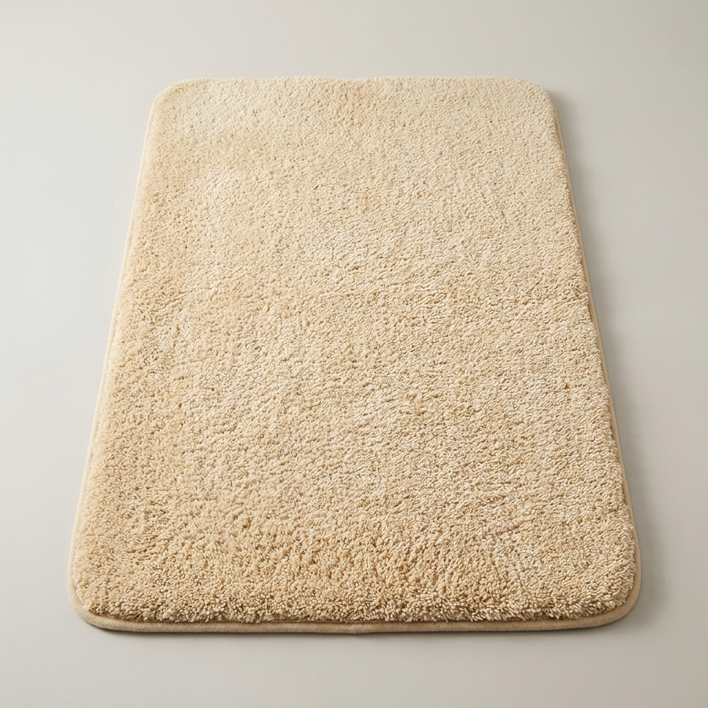 애플민트 빨아쓰는 호텔 주방 욕실 먼지없는 부드러운 발매트, 연베이지, 50x80cm