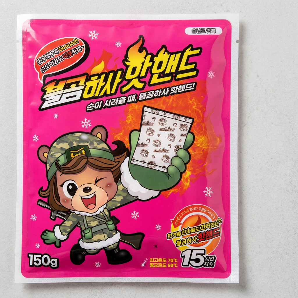 불곰하사 핫핸드 포켓형 손난로, 150g, 30개