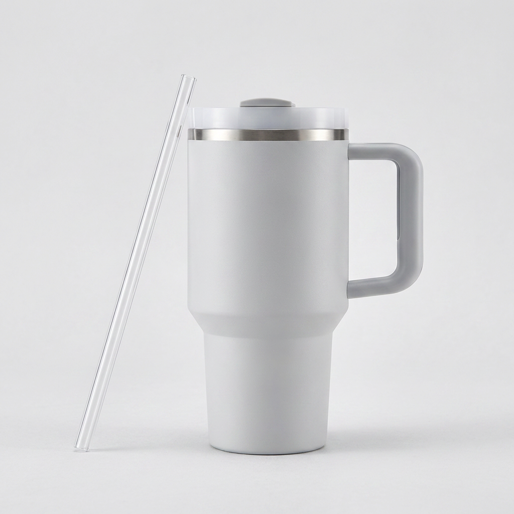 스탠리 H2.0 텀블러 빨대 세척솔 마개 세트, 아이보리, 1.18L, 1개