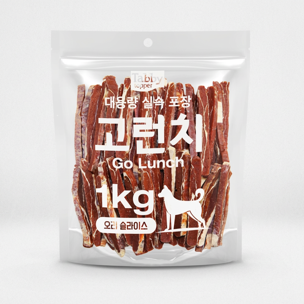 테비 고런치 강아지간식, 고런치 오리슬라이스, 1kg, 1개