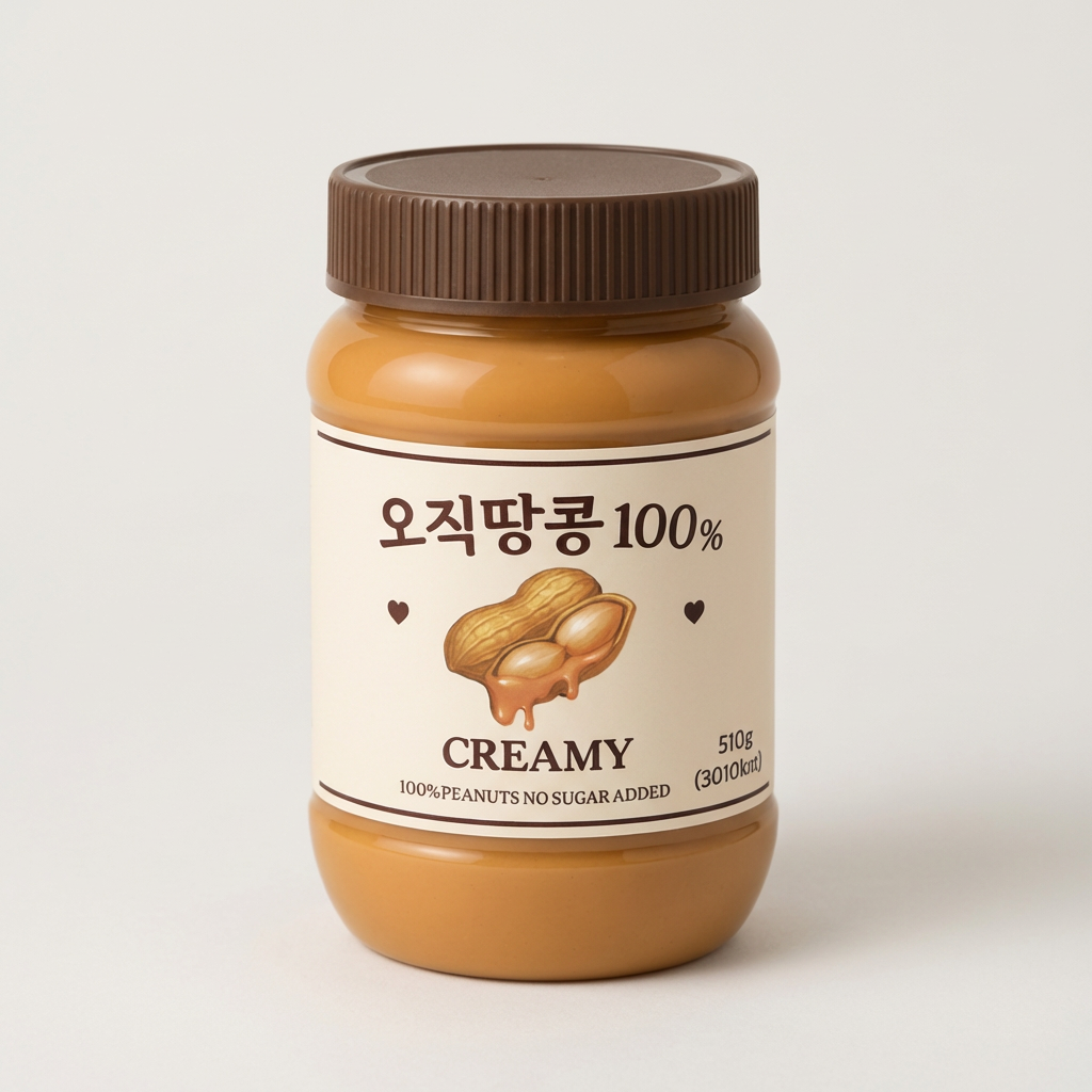 오직땅콩 100퍼센트 무첨가 피넛버터 크리미, 510g, 2개