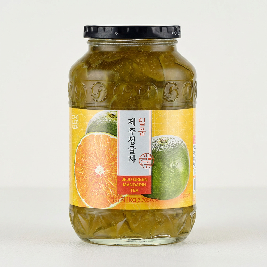 초록원 일품 제주감귤차 + 제주청귤차, 1kg, 2개입