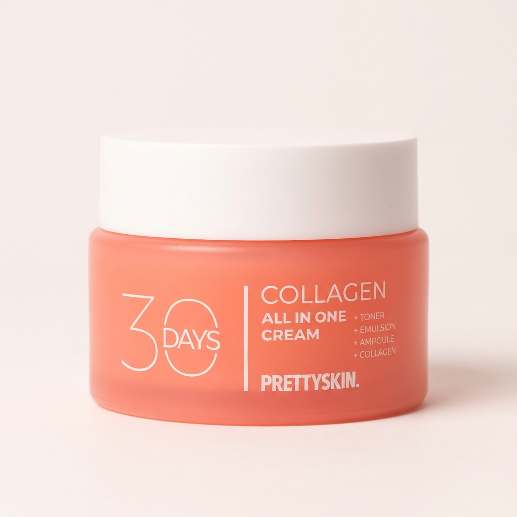 프리티스킨 30DAYS 콜라겐 수분크림 올인원, 100ml, 2개