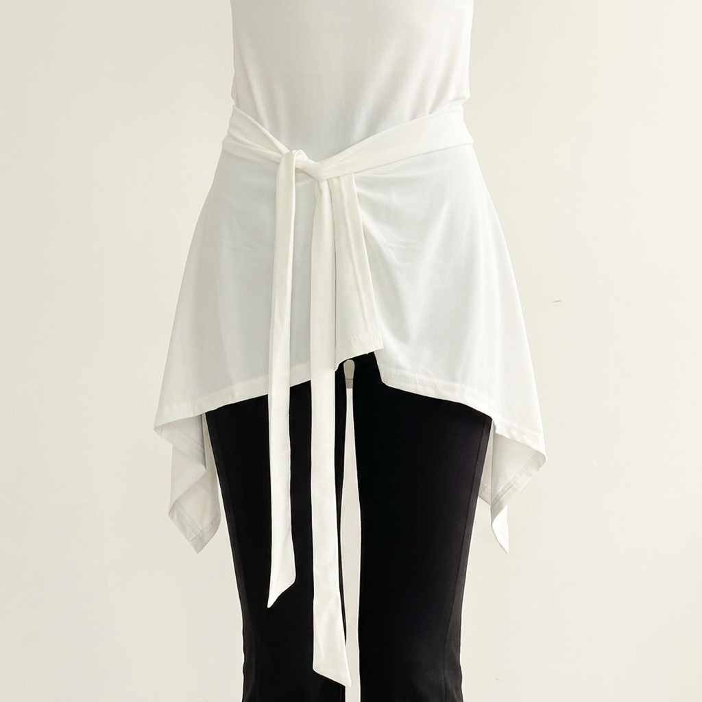 레깅스 커버업 랩스커트 4color, 아이보리, one size