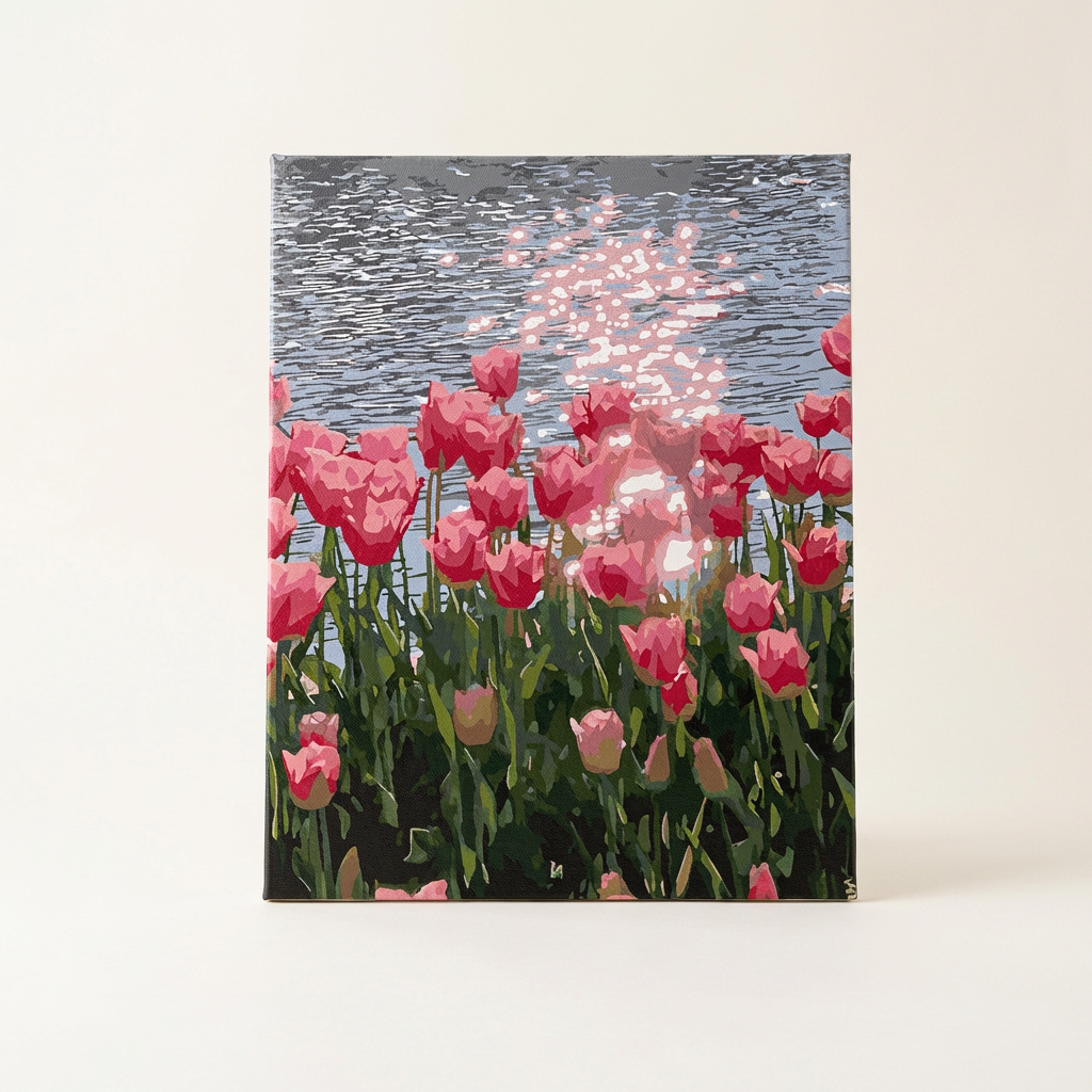 플레이어바웃 DIY 명화그리기 바다빛 튤립 GX44200, 40x50cm, 1개