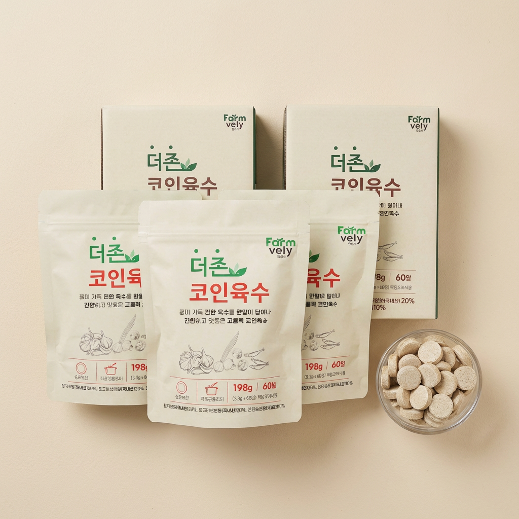 더존 코인육수, 깊은맛, 3.3g, 60개입, 2개