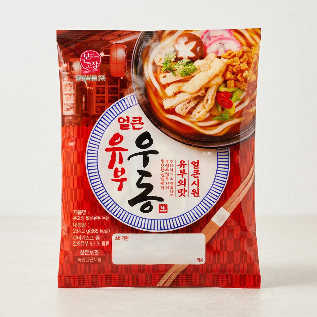 한일식품 본고장 얼큰유부우동, 234.2g, 4개