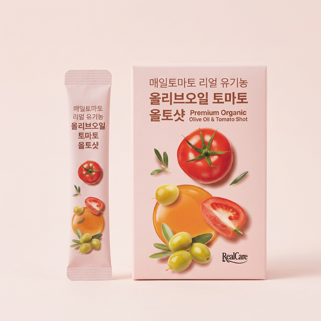 리얼케어 유기농 올리브오일 토마토샷 올토샷, 15g, 14포, 2박스
