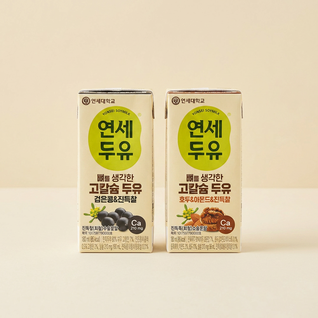 연세 뼈를 생각한 고칼슘 두유 진득찰 검은콩 + 호두아몬드, 180ml, 96개