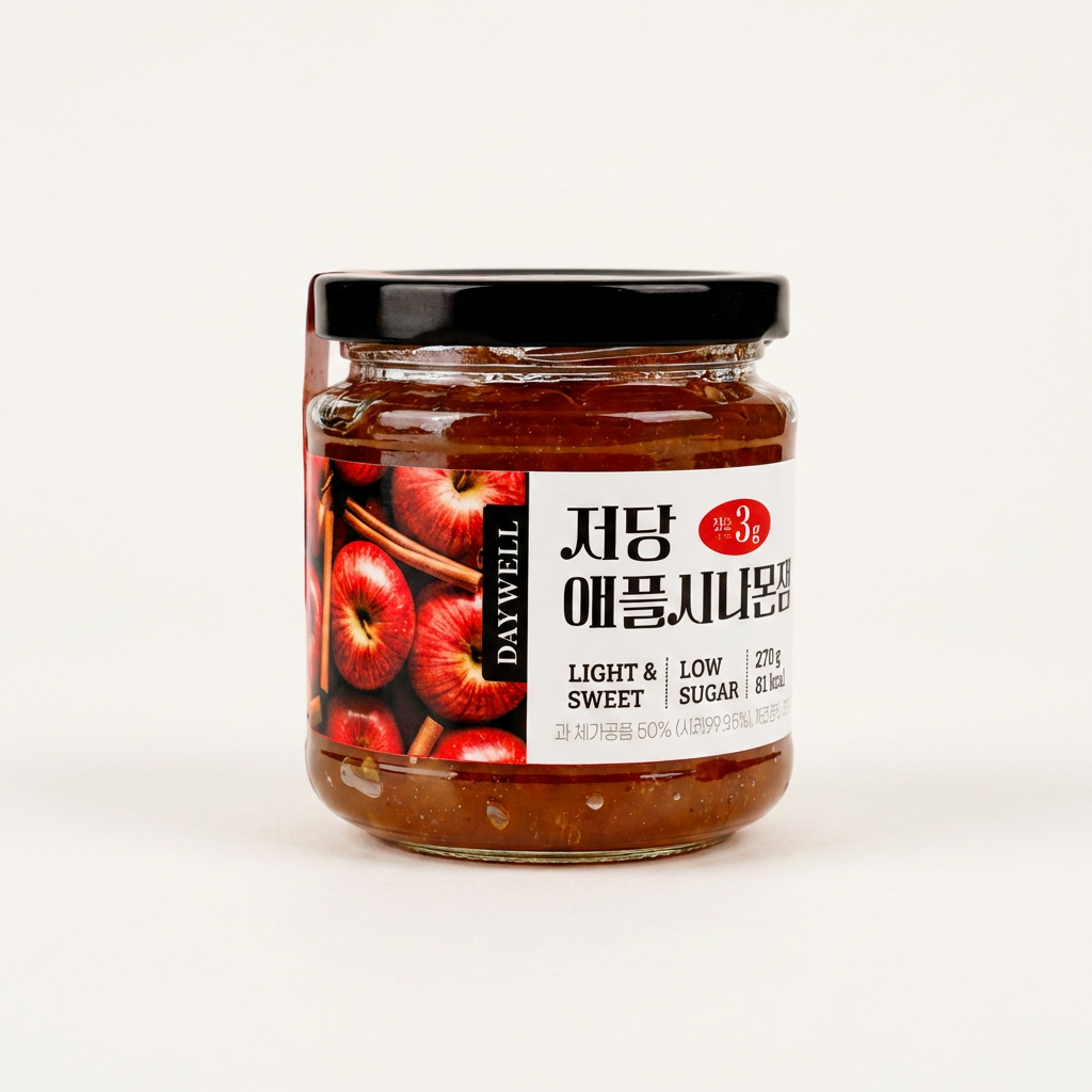 데이웰 저당 저칼로리 애플시나몬잼, 270g, 3개