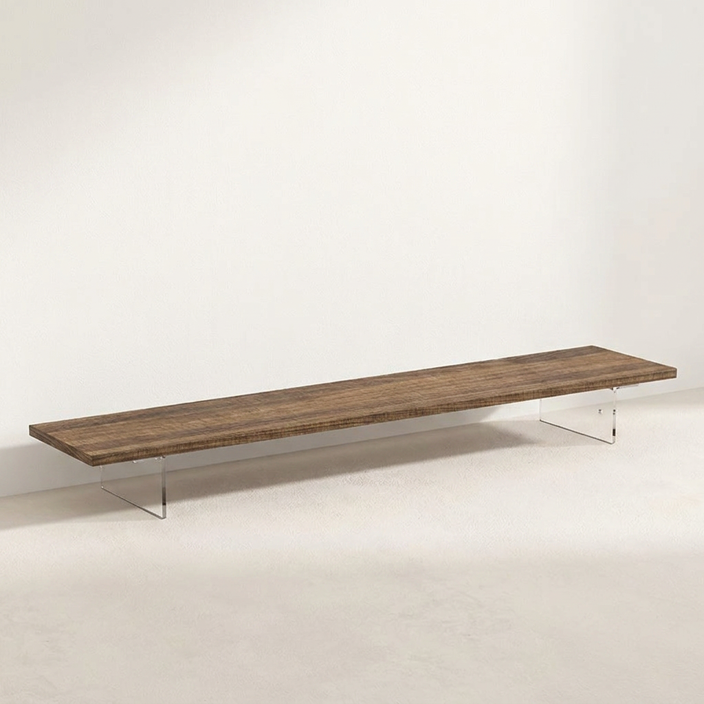 디오니시아 2단 높이조절 모니터 받침대, 호두나무색, 100cm