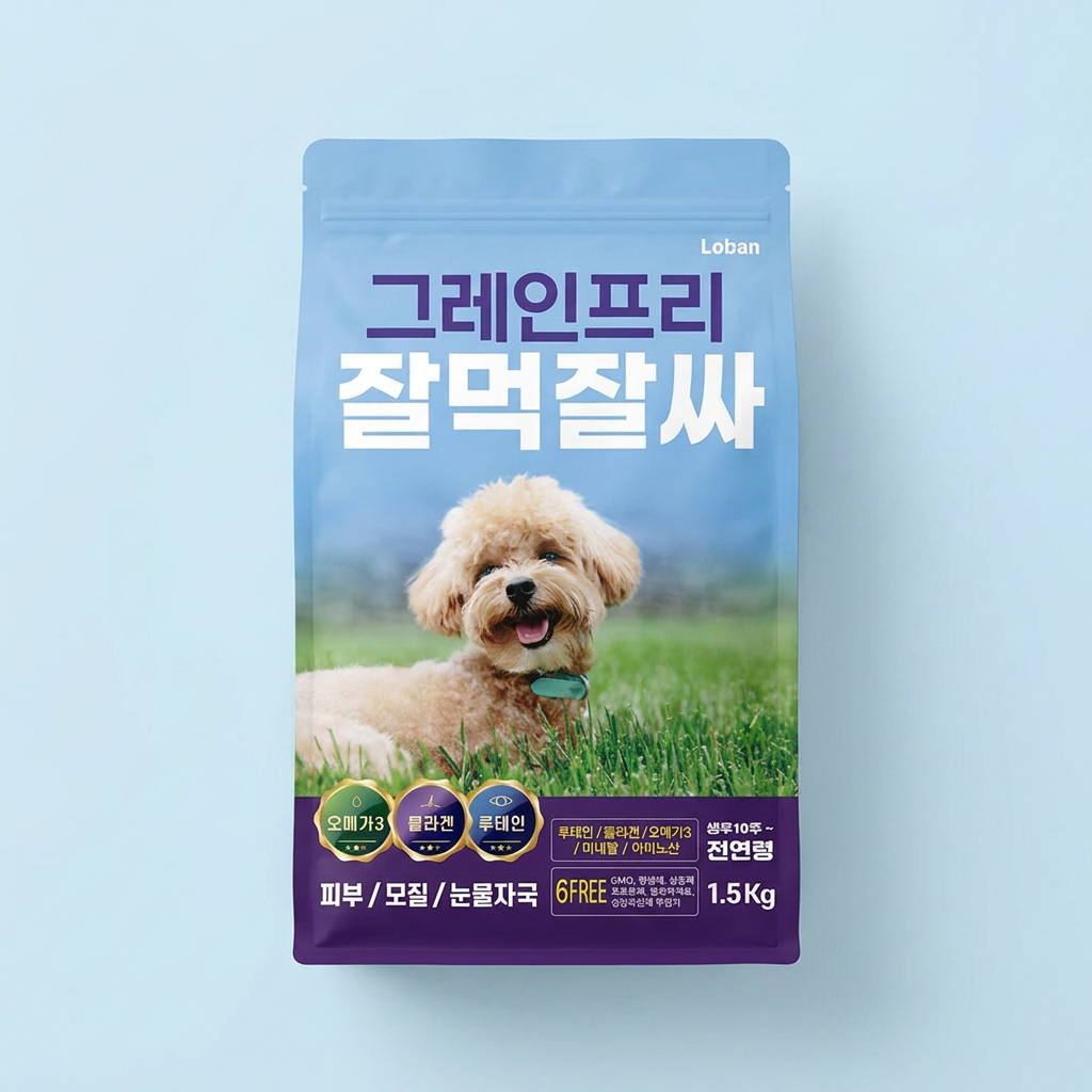 잘먹잘싸 강아지 사료, 그레인프리, 1.5kg, 1개