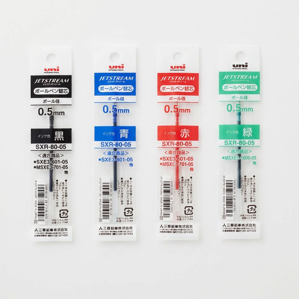 유니 제트스트림 다색 멀티 리필심, 레드, 0.5mm, 1개 상품 이미지